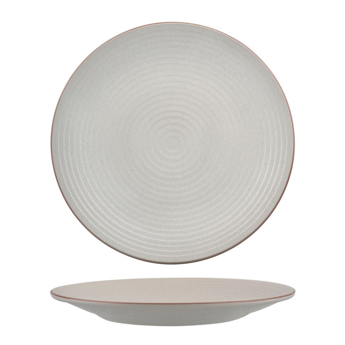 Zuma Mineral Round Plate 310mm - Ribbed