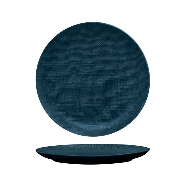 Luzerne Navy Blue Linen Round Plate 285mm