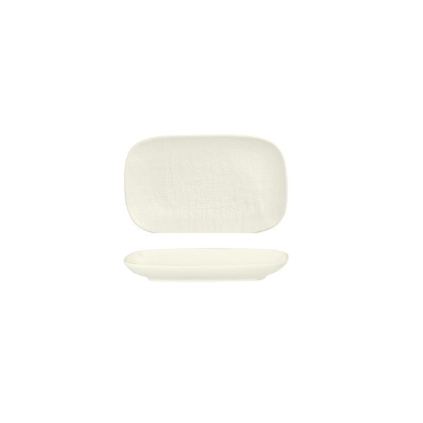 Luzerne White Linen Oblong Plate