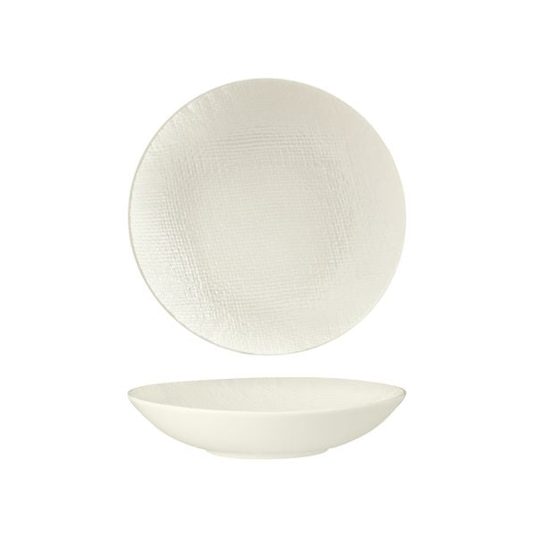 Luzerne White Linen Round Share Bowl