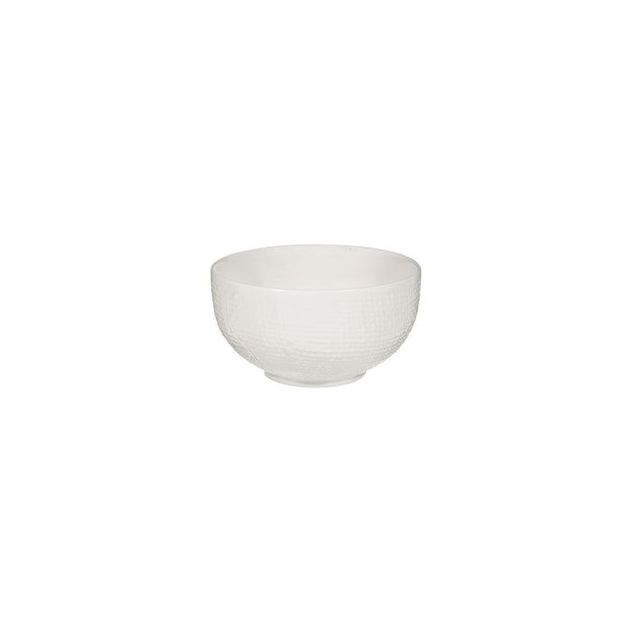 Luzerne White Linen Round Bowl