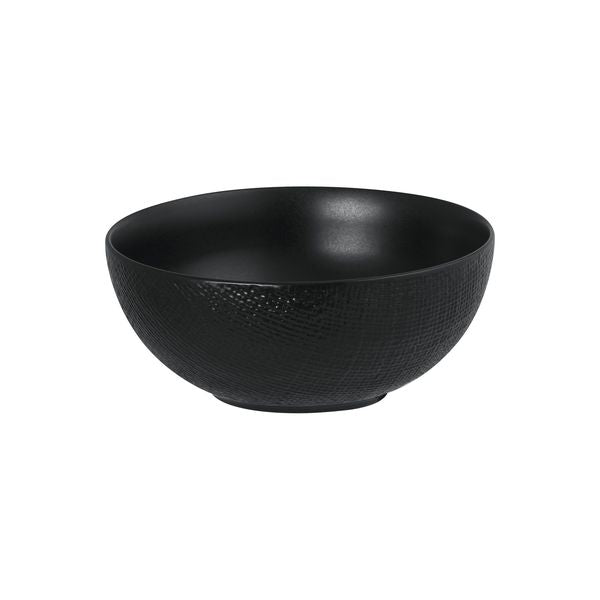 Luzerne Black Linen Round Bowl