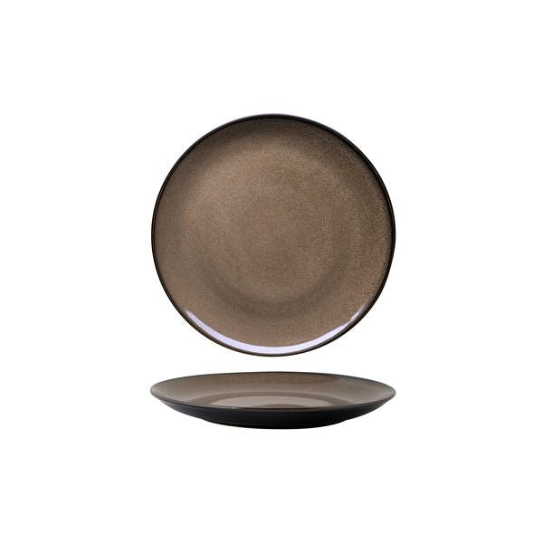 Luzerne Rustic Chestnut Round Coupe Plate 215mm