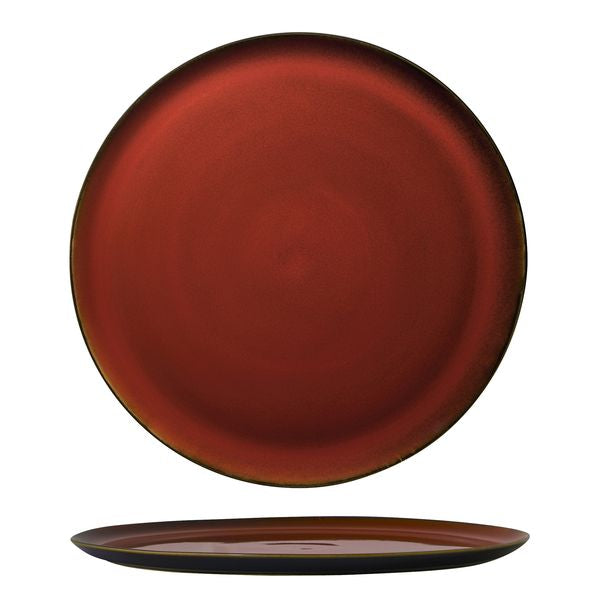Luzerne Rustic Crimson Pizza Plate
