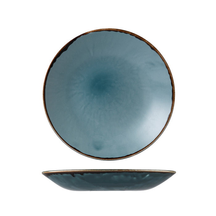Dudson Harvest Blue Round Deep Coupe Plate