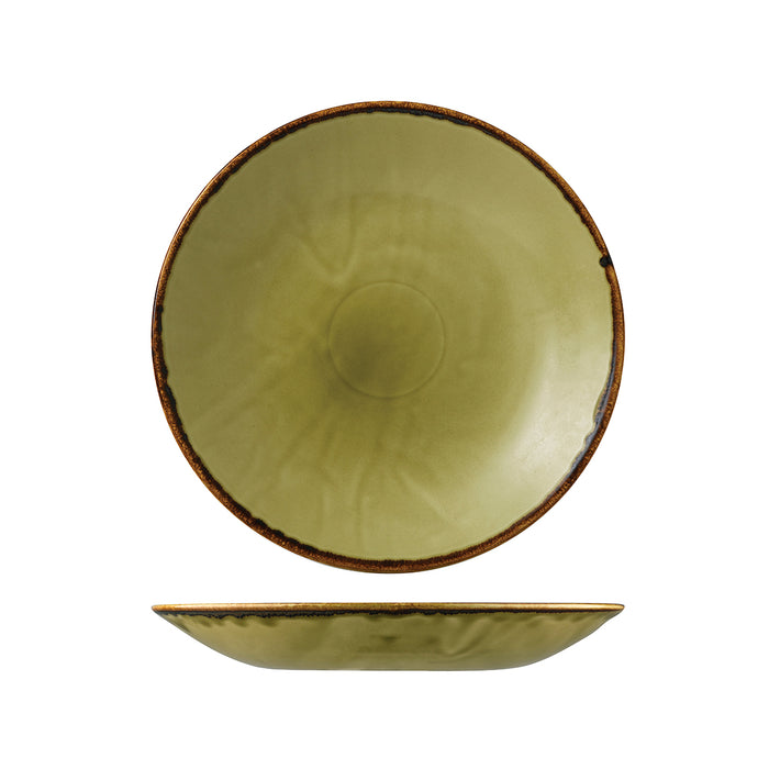 Dudson Harvest Green Round Deep Coupe Plate