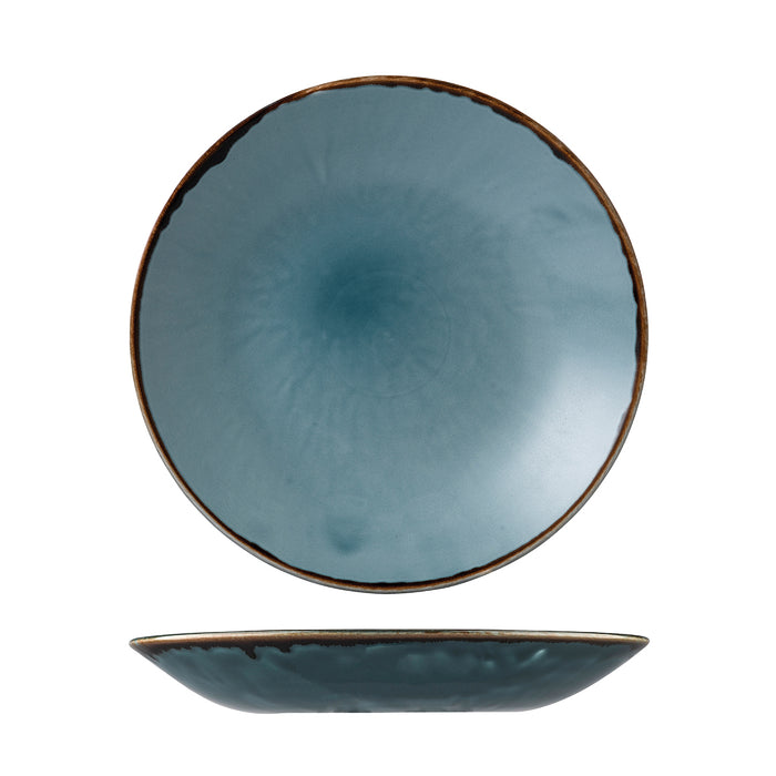 Dudson Harvest Blue Round Deep Coupe Plate