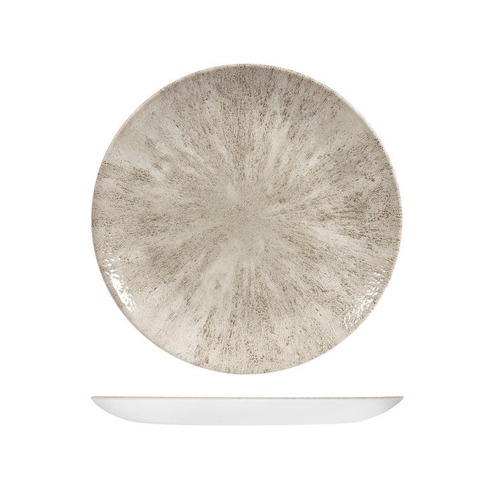 Agate Grey Stone Round Coupe Plate