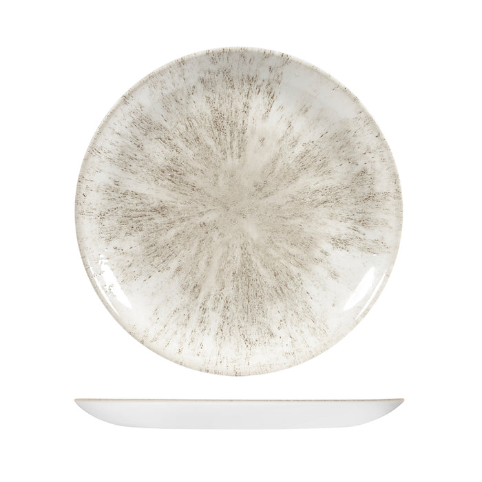 Agate Grey Stone Round Coupe Plate