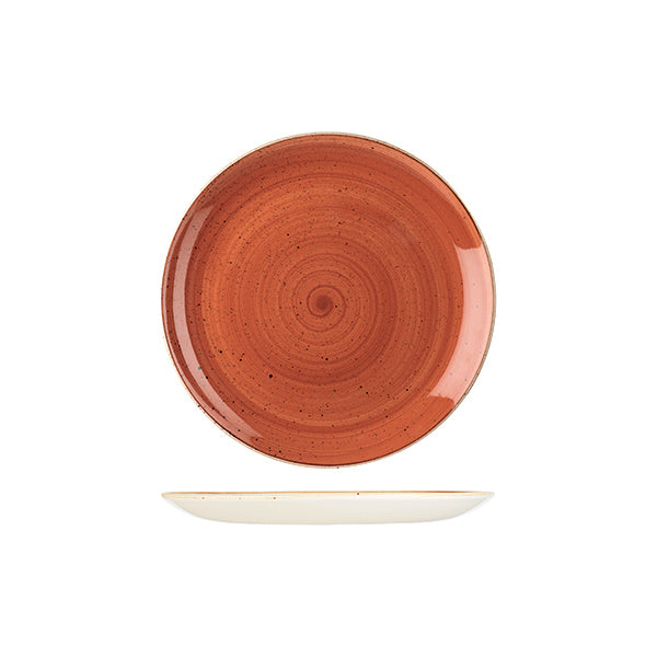 Churchill Stonecast Spiced Orange Round Coupe Plate