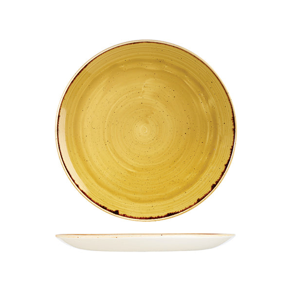 Churchill Stonecast Mustard Seed Round Coupe Plate