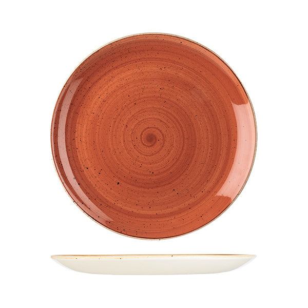 Churchill Stonecast Spiced Orange Round Coupe Plate