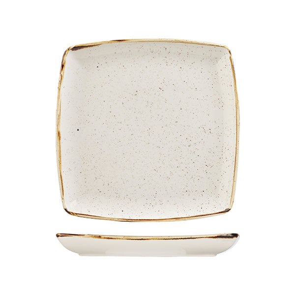 Churchill Stonecast Barley White Deep Square Plate