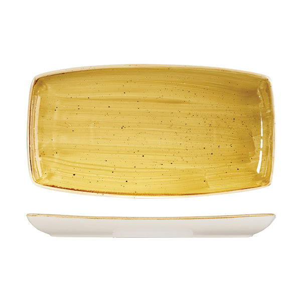 Churchill Stonecast Mustard Seed Oblong Plate