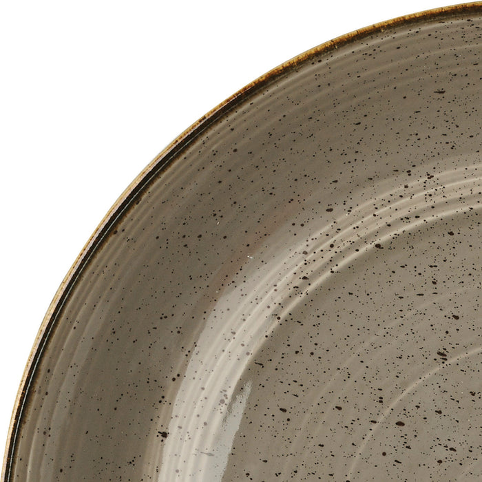 Churchill Stonecast Peppercorn Grey Round Coupe Plate