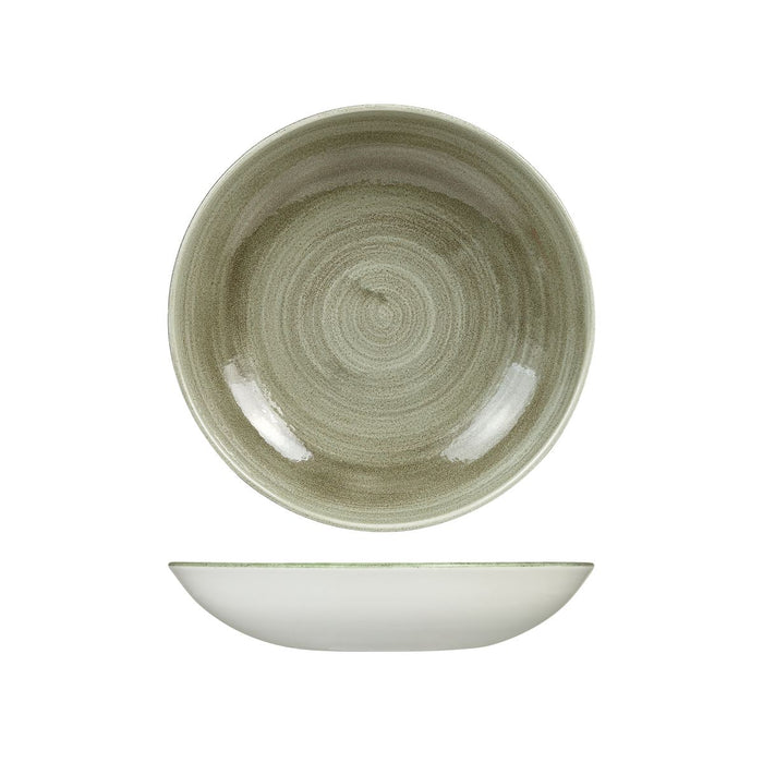 Churchill Stonecast Burnished Green Round Coupe Bowl