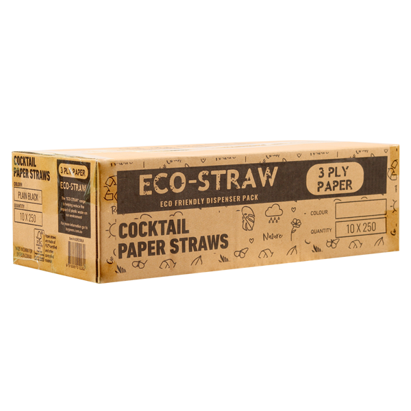 Eco Straw - Black Cocktail (2500 / Ctn)