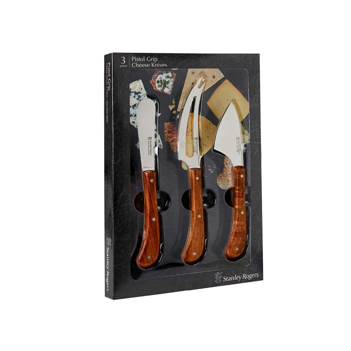 Stanley Rogers Pistol Grip Cheese Set Acacia