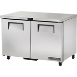 TRUE Under Counter, 2  Solid Door Fridge Under