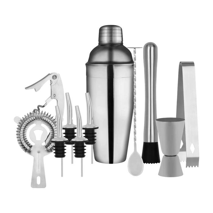 Cocktail Set 11 Piece Stainless - Giftboxed