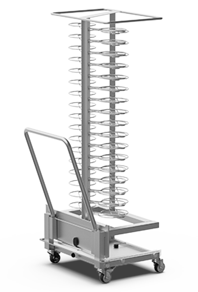Mobile plate trolley