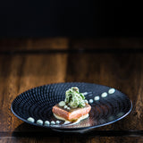 Luzerne Zen Black Swirl Round Coupe Plate 275mm
