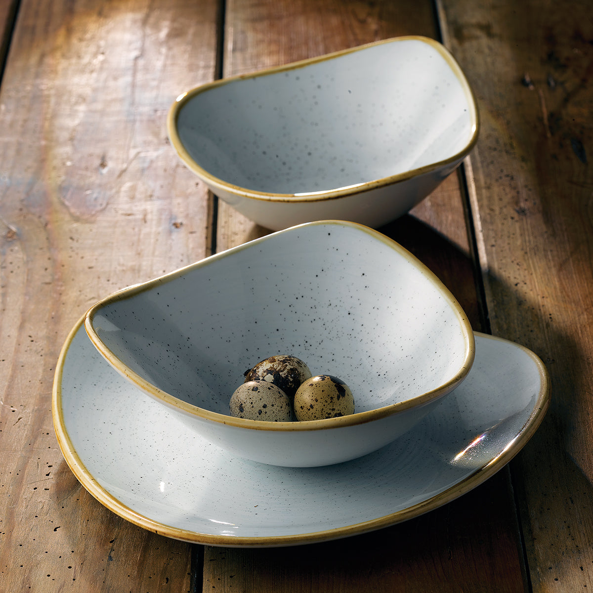 Churchill Stonecast Duck Egg Triangular Plate