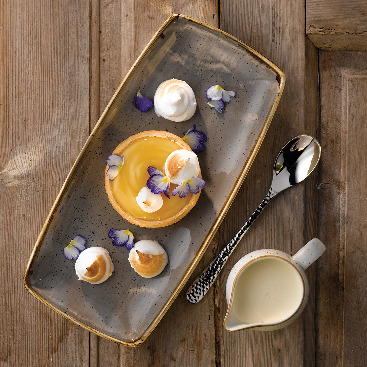 Churchill Stonecast Peppercorn Grey Oblong Plate