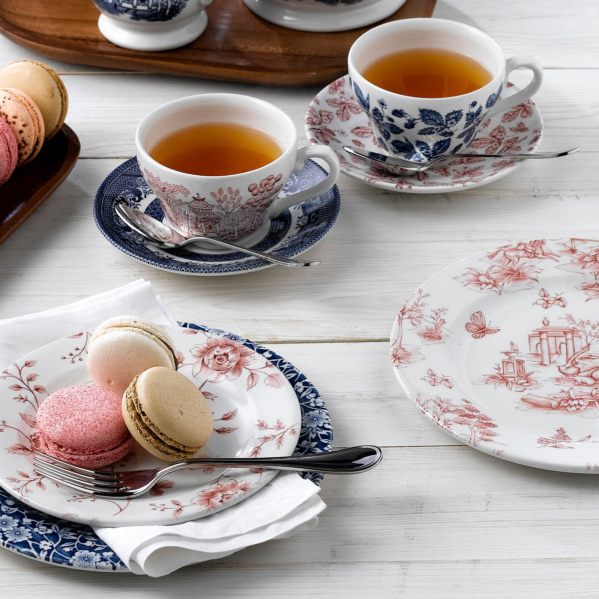 Vintage Prints Cranberry || Saucer to Suit Coffee/Tea cup 141mm (6)