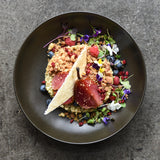 Zuma Charcoal Round Plate 310mm - Ribbed
