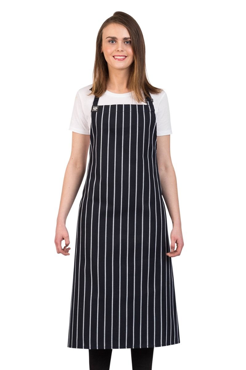 Aussie Chef London Bib Apron Navy/White