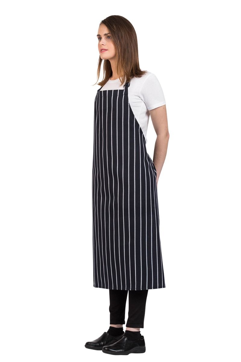 Aussie Chef London Bib Apron Navy/White