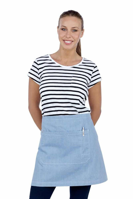 Aussie Chef Mia Waist Apron Chambray Blue Demin