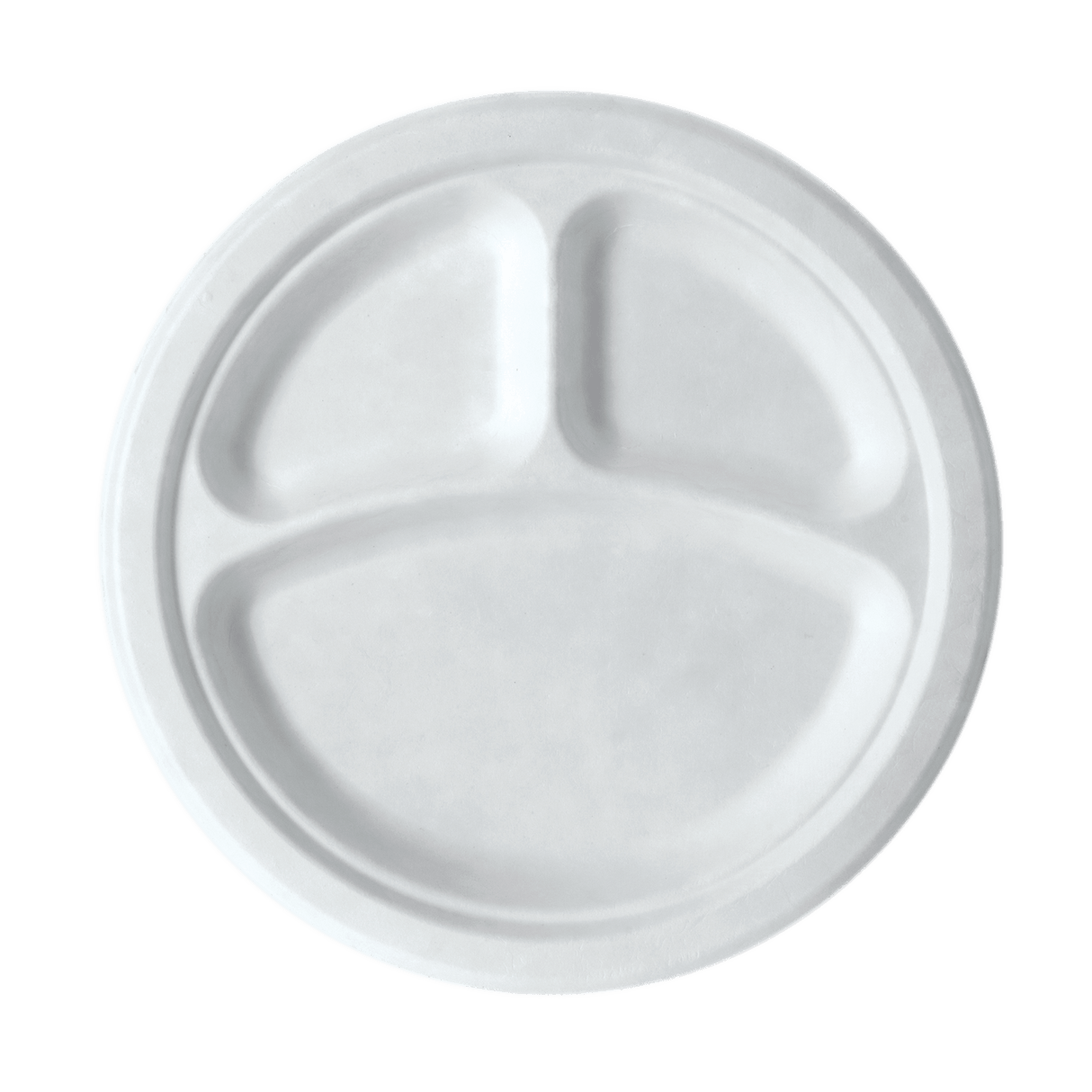 SUGARCANE
  PLATE, 3 COMPARTMENT, 10in (500)