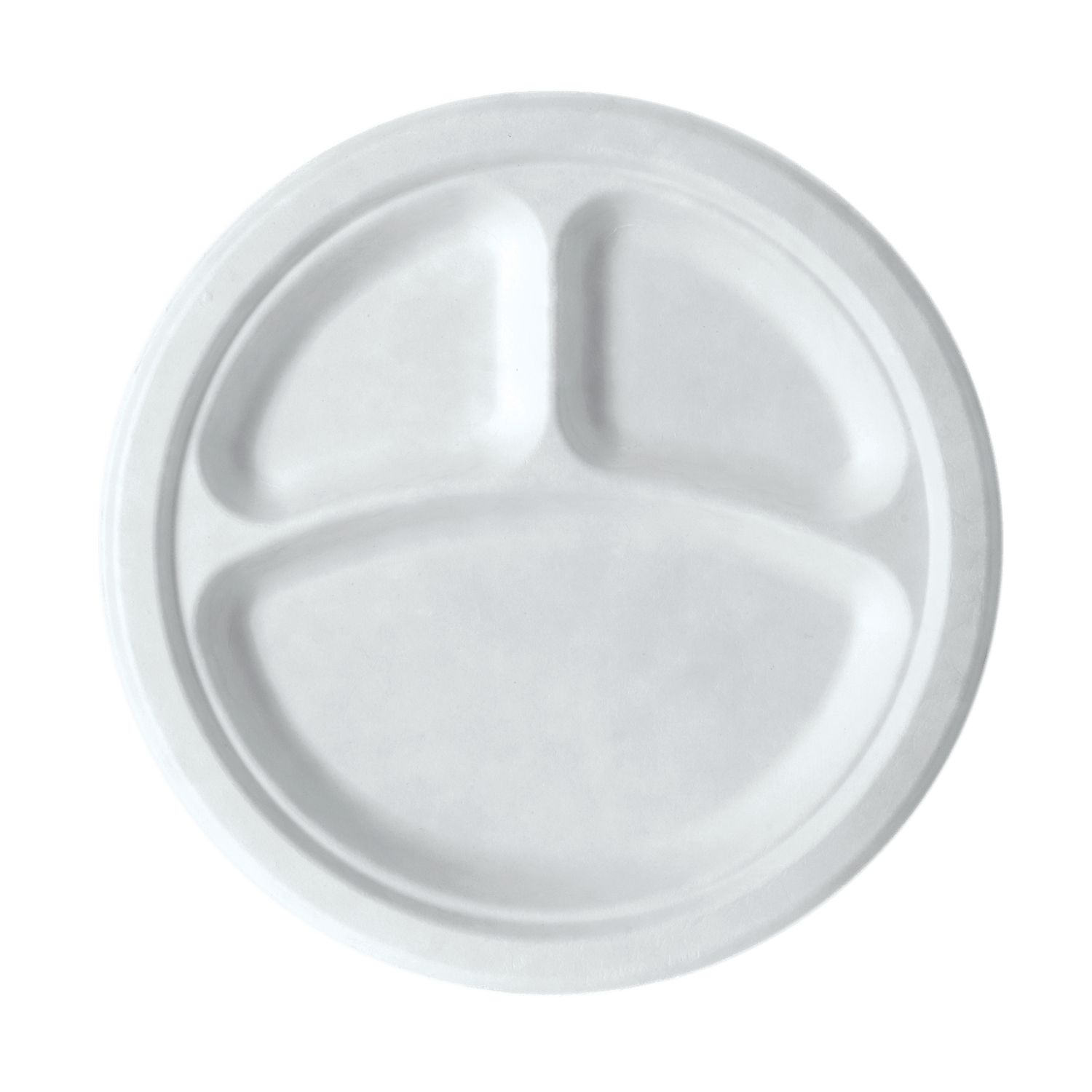 SUGARCANE
  PLATE, 3 COMPARTMENT, 10in (500)