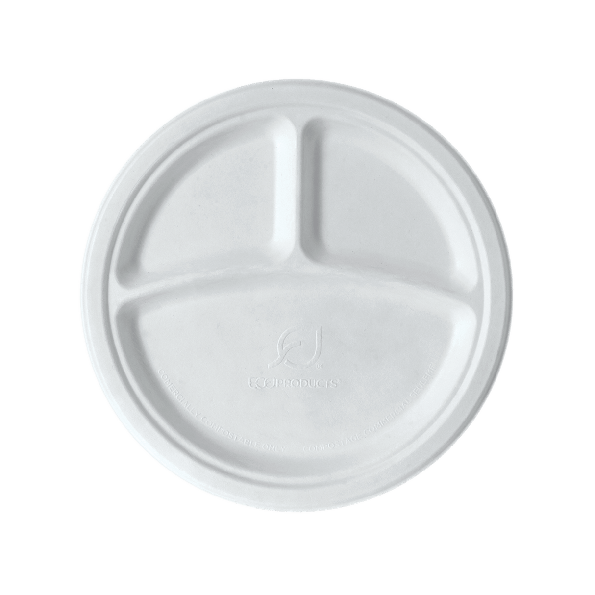 SUGARCANE
  PLATE, 3 COMPARTMENT, 9in (500)
