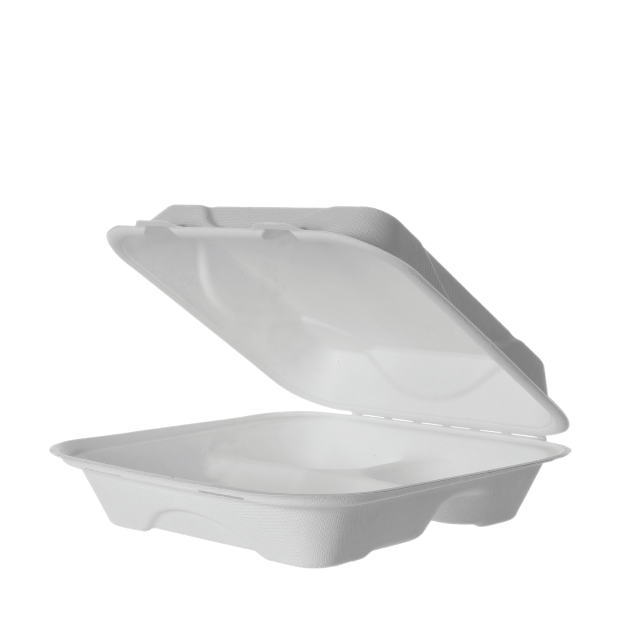 SUGARCANE 3 COMPARTMENT CLAMSHELL, 9x9x3in (200)
