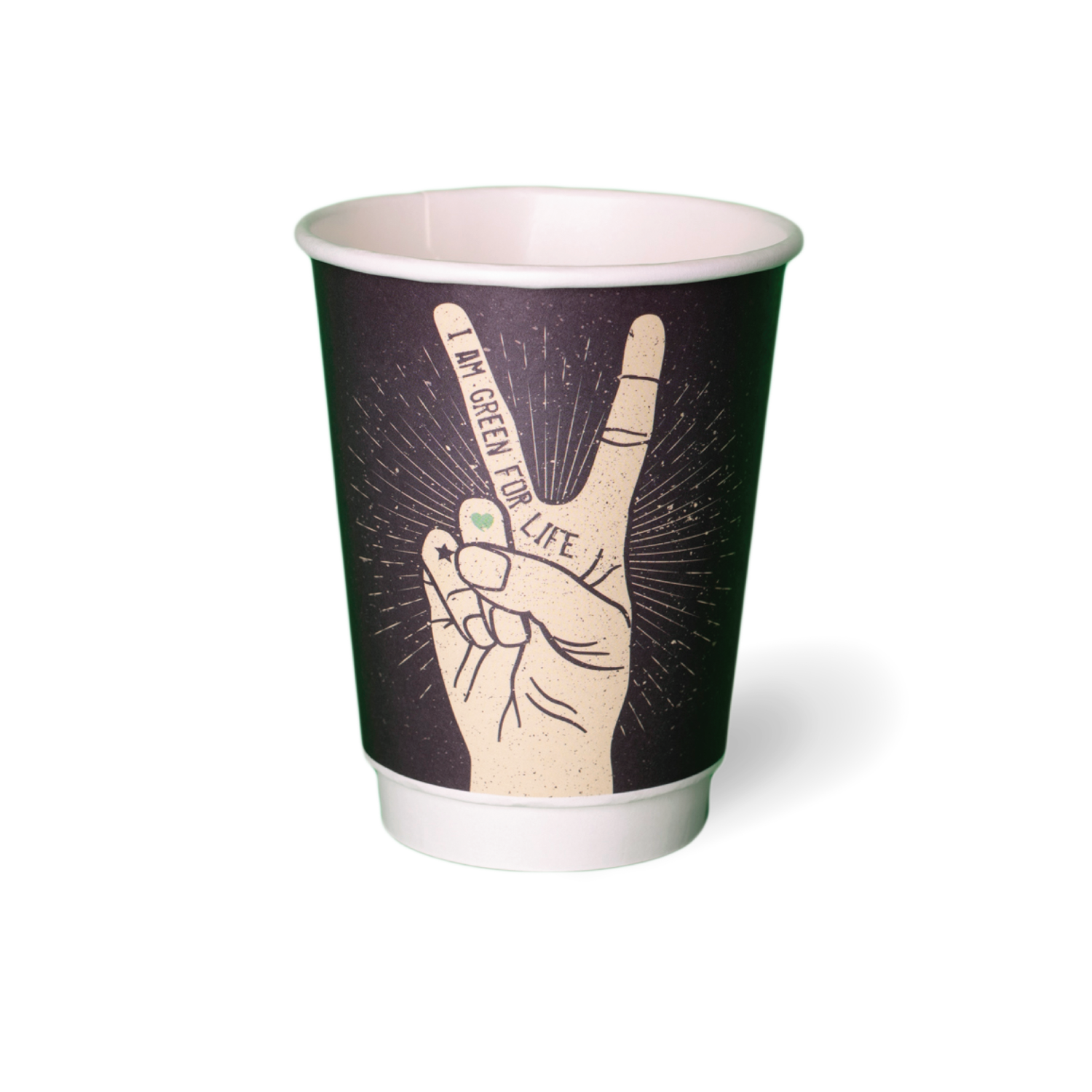 Coffee Cup Double Wall 'Grasp The Moment' 12oz (500)