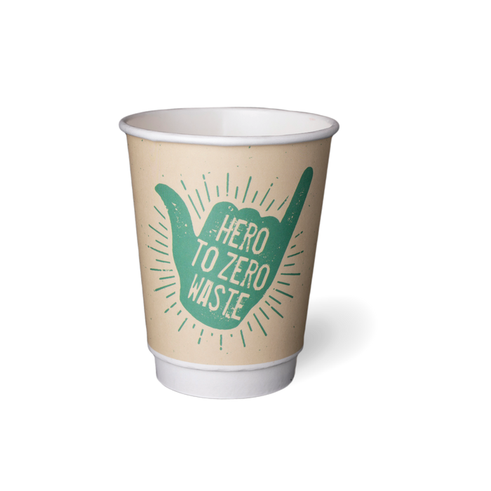 Coffee Cup Double Wall 'Grasp The Moment' 12oz (500)