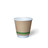 8OZ SQUAT DOUBLE WALL 'Greenstripe' PLA Hot Cup (500)